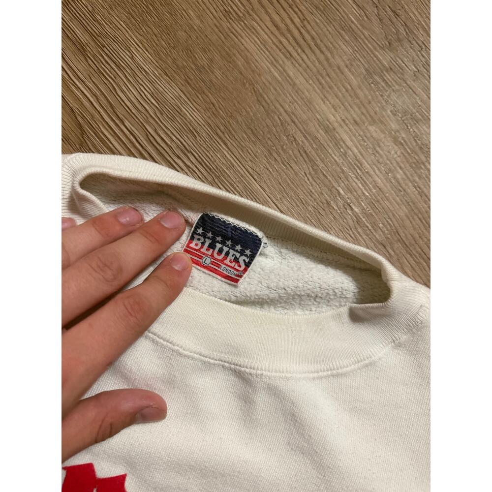 Vintage Great Britain Union Jack Crewneck White Made In Portugal Size Large - Picture 4 of 7